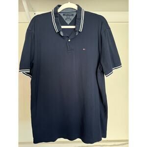 Tommy‎ Hilfiger Custom Fit Polo Navy Men's Shirt Size XL